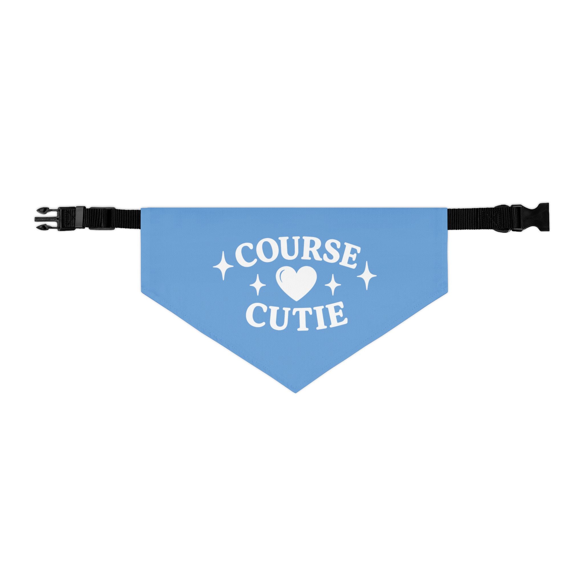 "Course Cutie" Pet Bandana with Collar - Fairway Breeze Blue