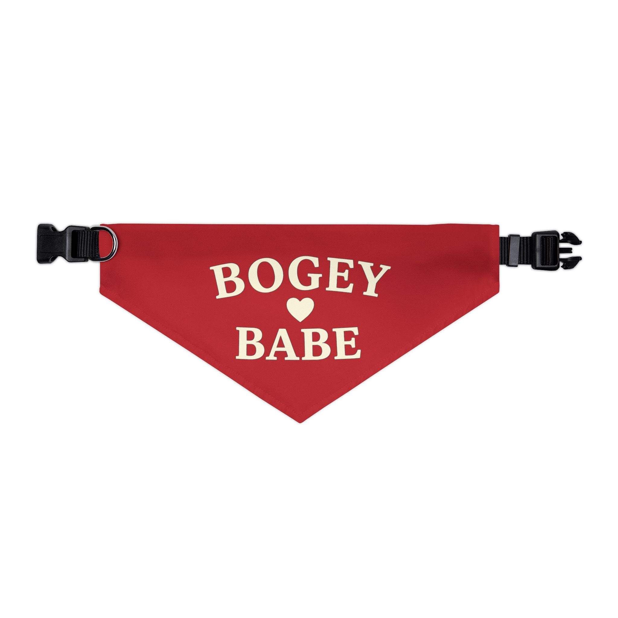Bandana Collar — "Bogey Babe" Red Pet Scarf for Dogs & Cats