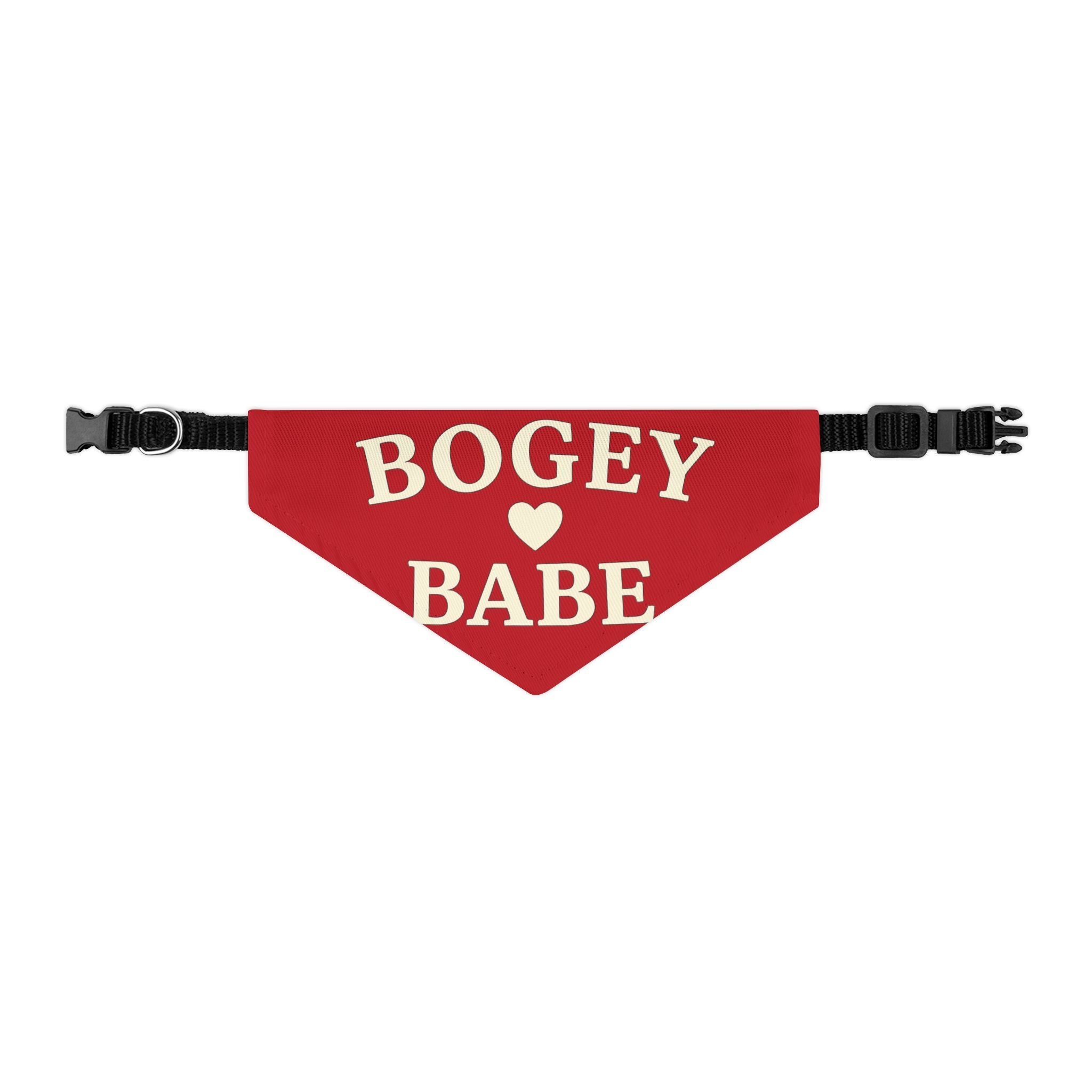 Bandana Collar — "Bogey Babe" Red Pet Scarf for Dogs & Cats