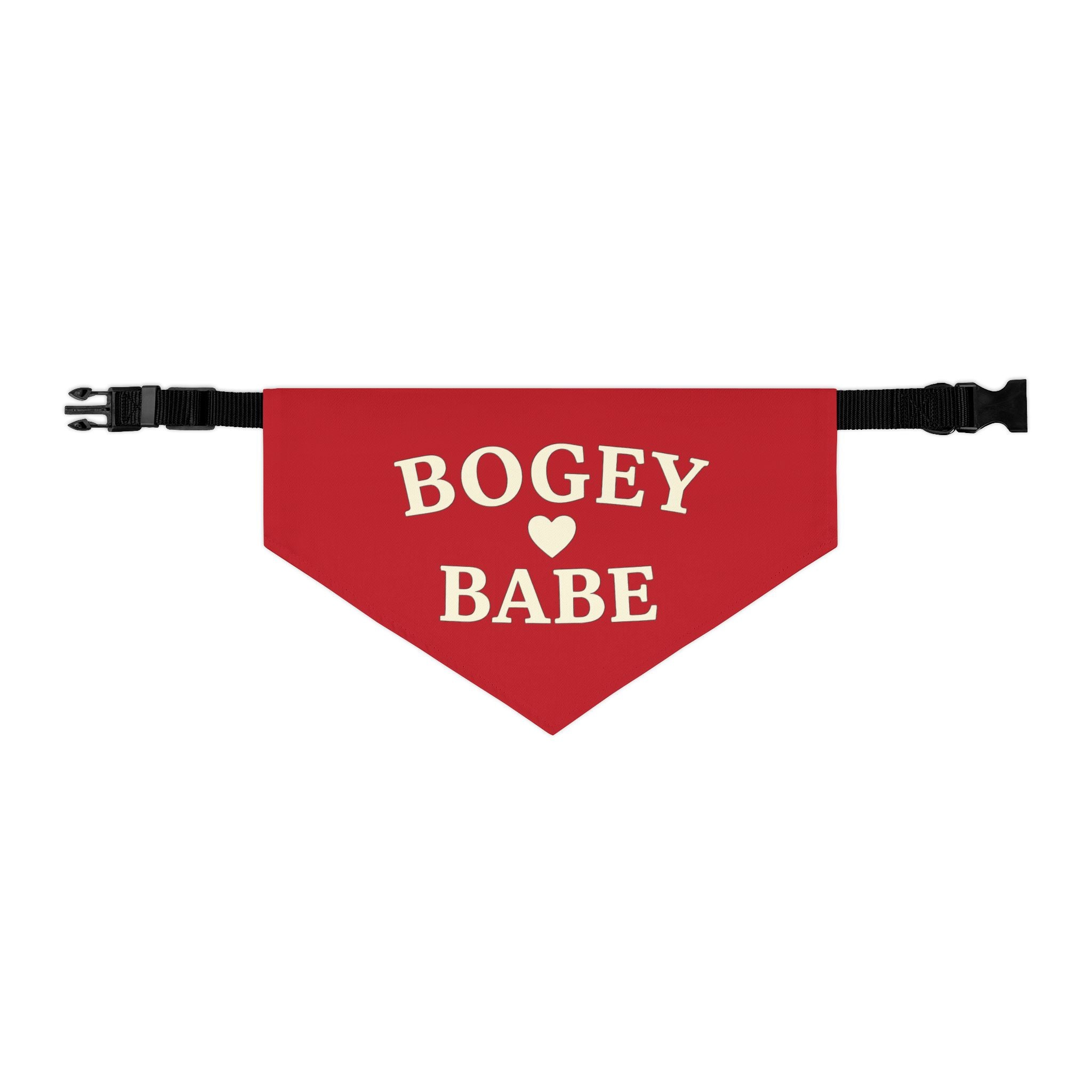 Bandana Collar — "Bogey Babe" Red Pet Scarf for Dogs & Cats