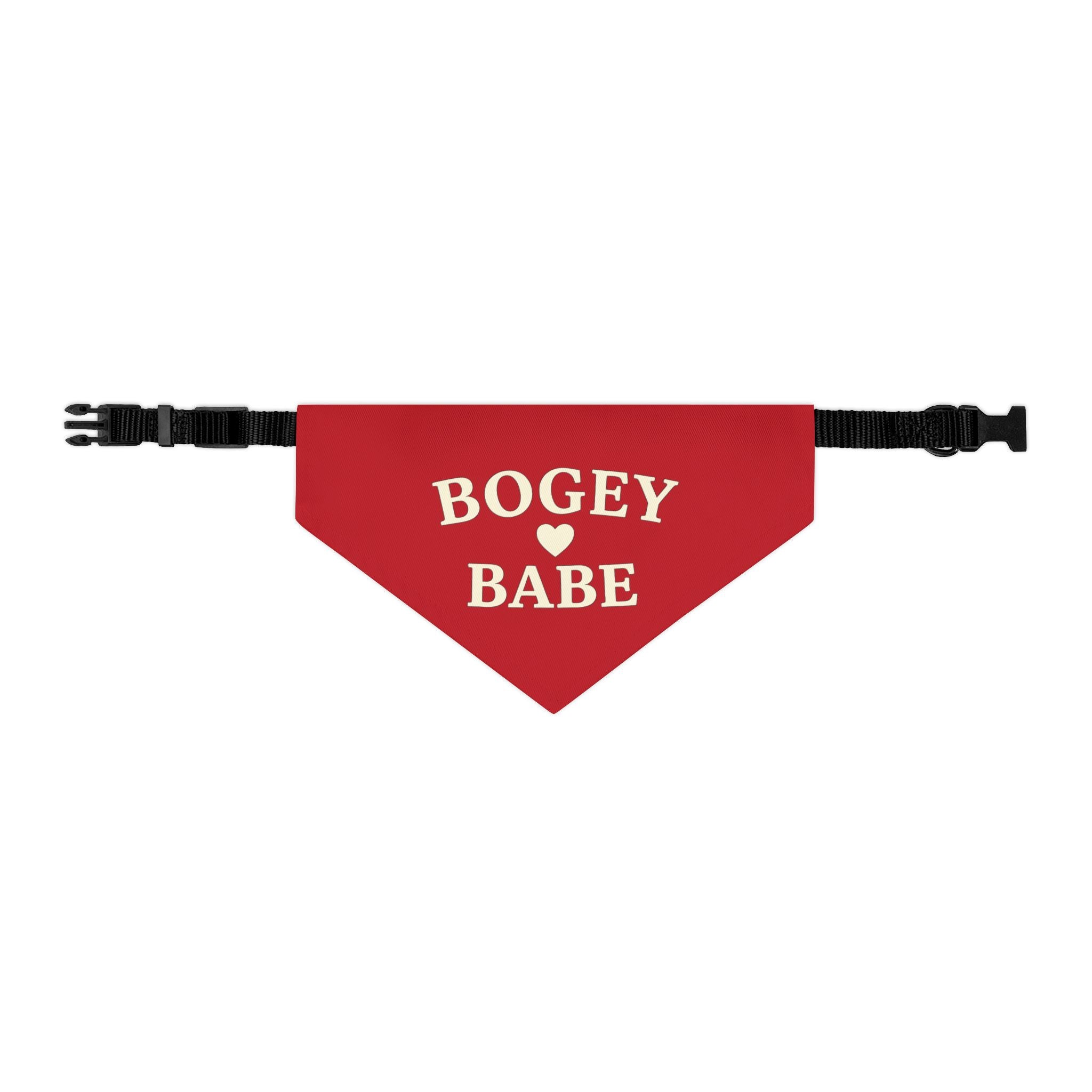 Bandana Collar — "Bogey Babe" Red Pet Scarf for Dogs & Cats