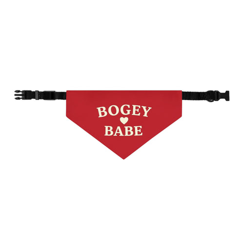 Bandana Collar — "Bogey Babe" Red Pet Scarf for Dogs & Cats