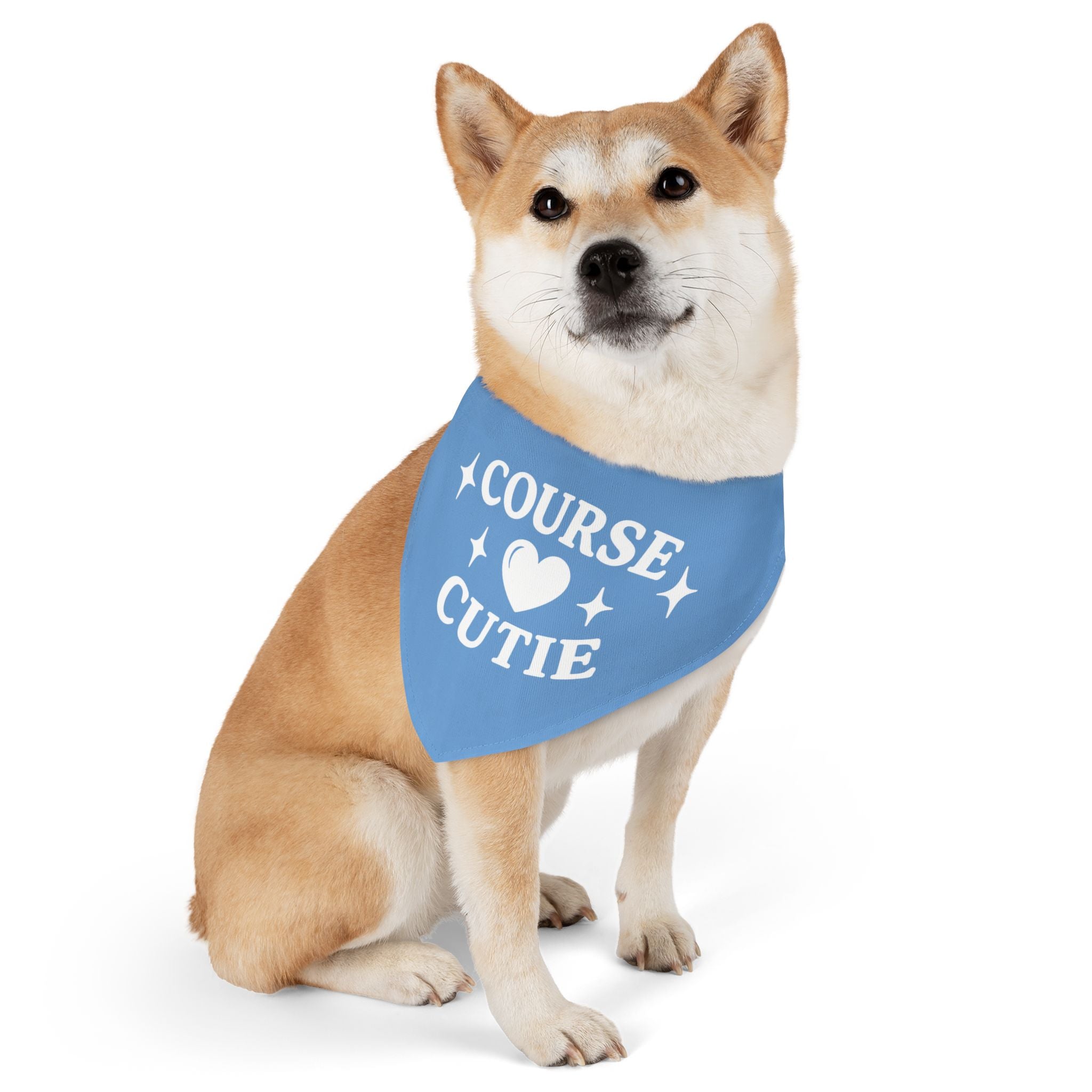 "Course Cutie" Pet Bandana with Collar - Fairway Breeze Blue