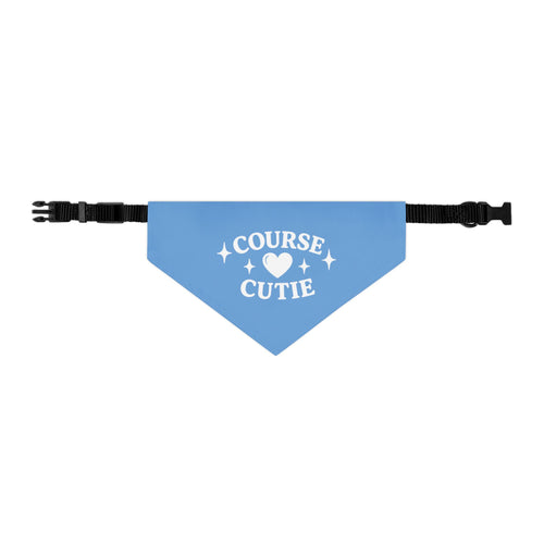 "Course Cutie" Pet Bandana with Collar - Fairway Breeze Blue