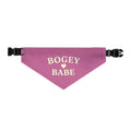 Bogey Babe- Pet Bandana with Collar - Rose Round Pink