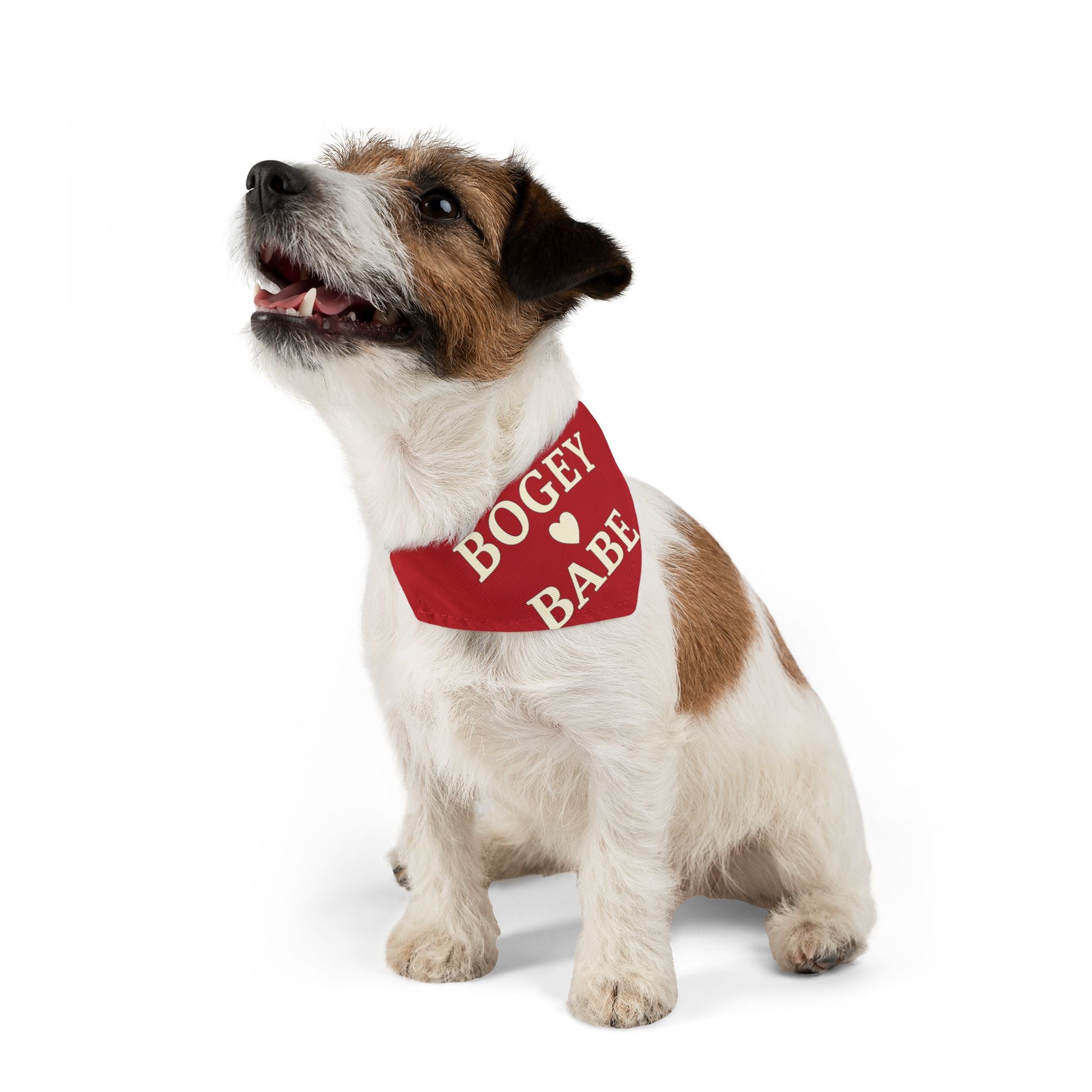 Bandana Collar — "Bogey Babe" Red Pet Scarf for Dogs & Cats